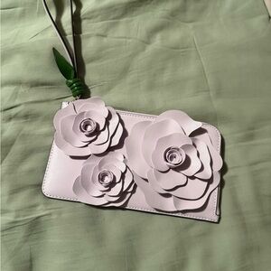 Elegant Floral White Clutch